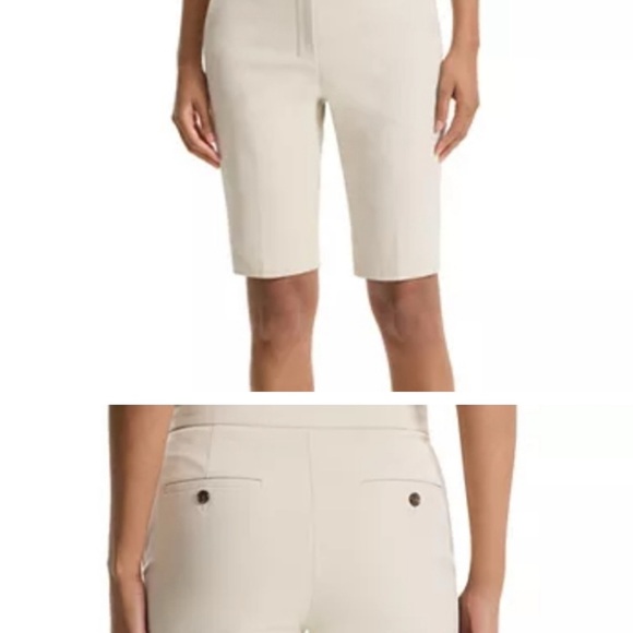 Theory Cream Bermudas Relaxed Fit Shorts - Picture 1 of 3